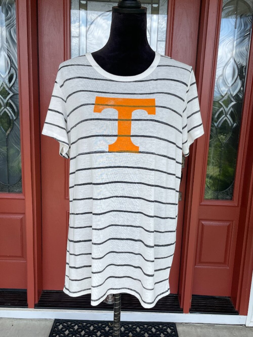 NWT Alternative Apparel XXL Tennessee Volunteers Women's  Stripe T-Shirt